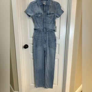 Good American Light Blue Denim Jumpsuit
